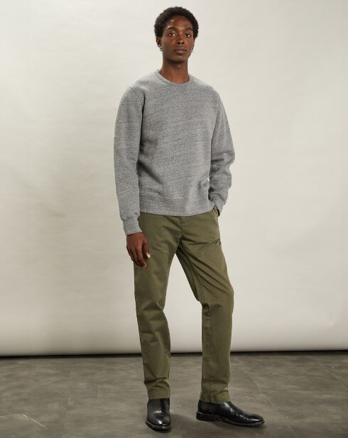 Sweat Équipage gris chiné/bleu marine