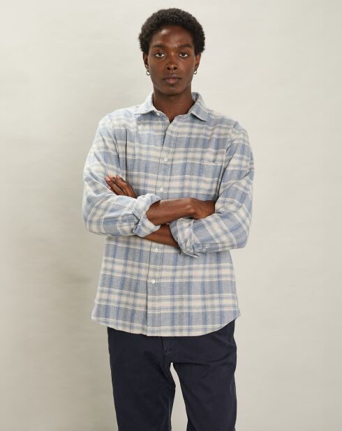 Chemise en Flanelle regular Paul ciel