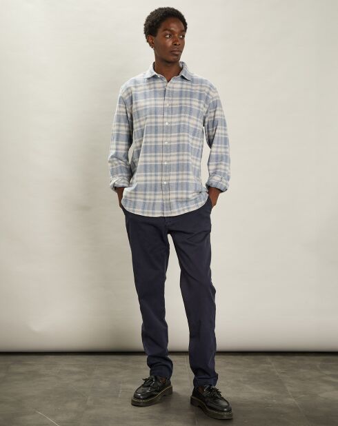 Chemise en Flanelle regular Paul ciel