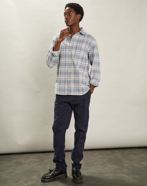 Chemise en Flanelle regular Paul ciel