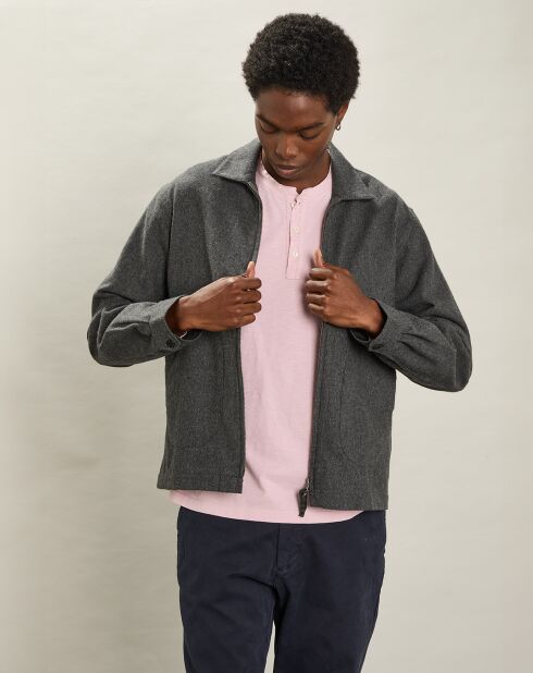 Veste en Laine mélangée Del flanelle gris
