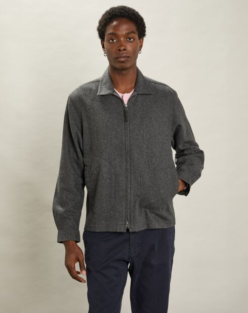 Veste en Laine mélangée Del flanelle gris