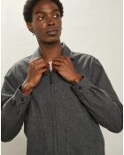 Veste en Laine mélangée Del flanelle gris