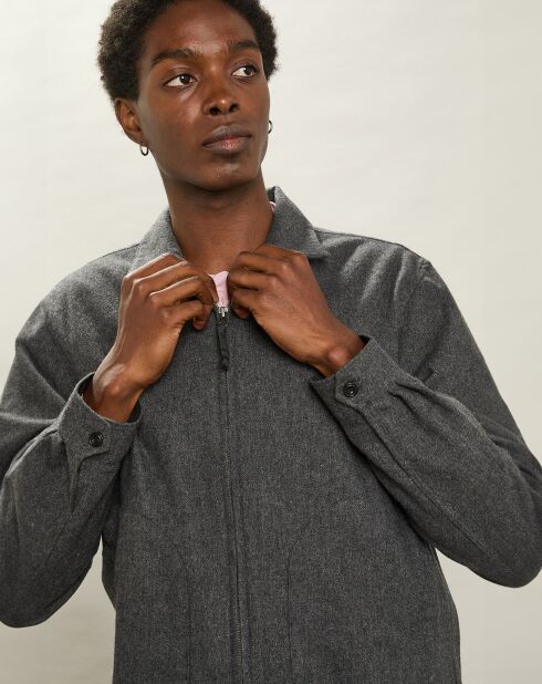 Veste en Laine mélangée Del flanelle gris