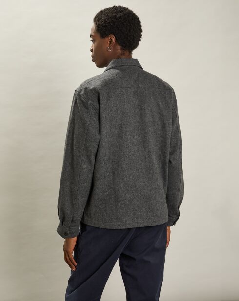 Veste en Laine mélangée Del flanelle gris