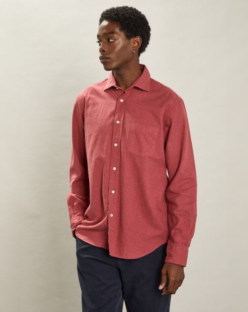 Chemise en Flanelle regular Paul rouge