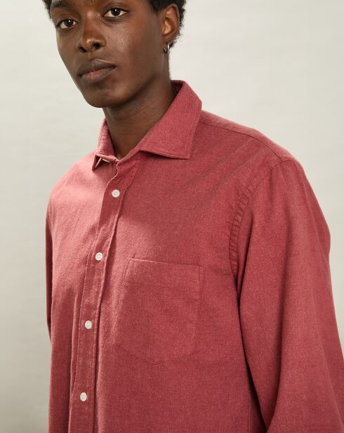 Chemise en Flanelle regular Paul rouge