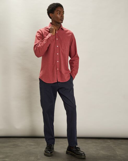 Chemise en Flanelle regular Paul rouge