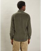 Chemise regular en Velours côtelé Paul Pat militaire