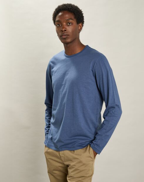 T-Shirt Équipage Ls cobalt