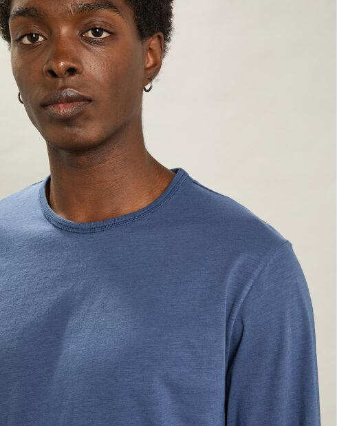 T-Shirt Équipage Ls cobalt