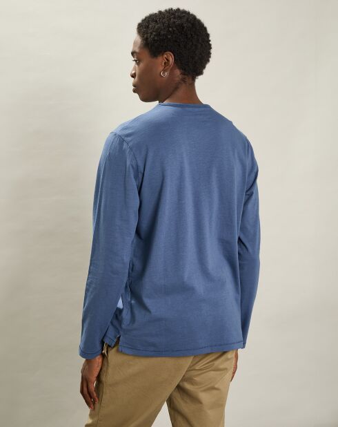 T-Shirt Équipage Ls cobalt