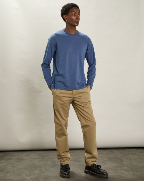 T-Shirt Équipage Ls cobalt