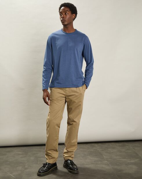T-Shirt Équipage Ls cobalt