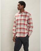 Chemise en Flanelle regular Paul rouge/naturel