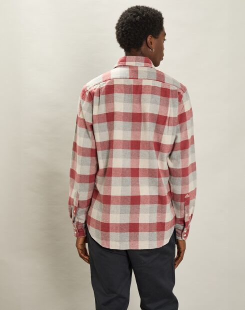 Chemise en Flanelle regular Paul rouge/naturel