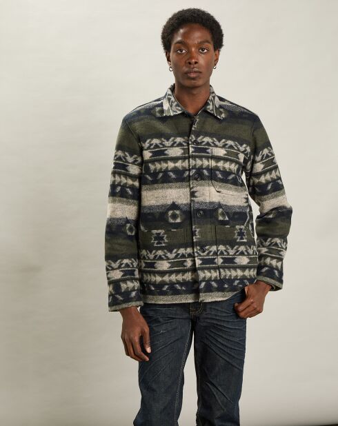 Veste Poiré bleu marine/vert