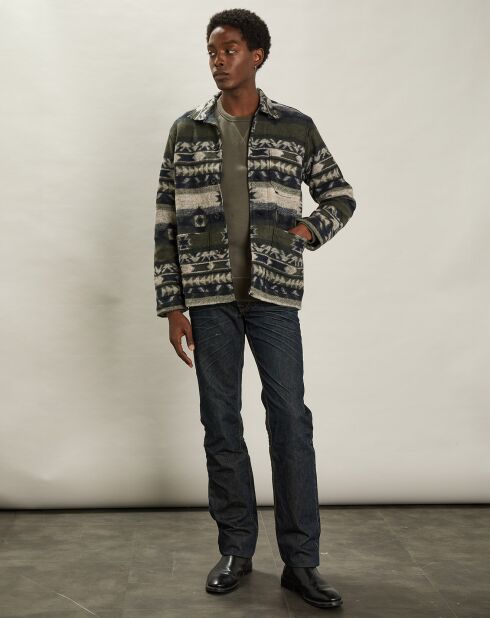 Veste Poiré bleu marine/vert