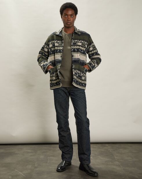 Veste Poiré bleu marine/vert