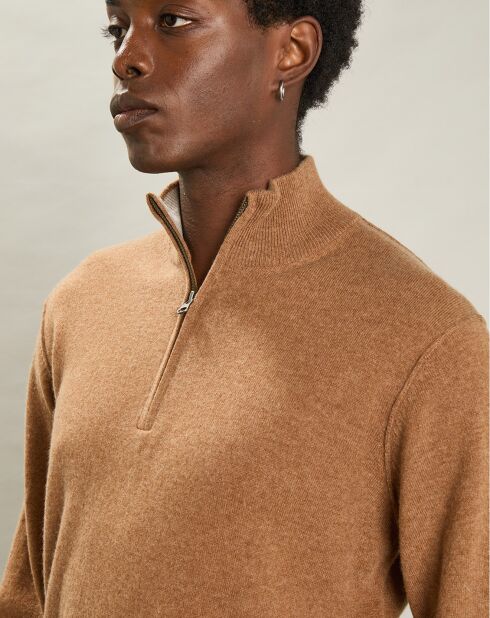 Pull en Laine & Cachemire Camionneur chameau