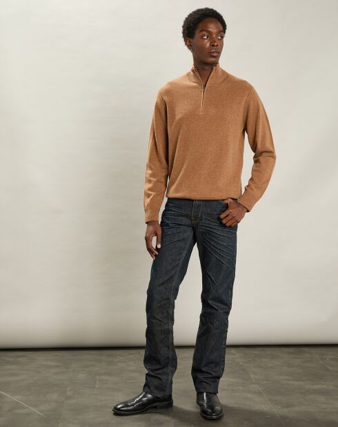 Pull en Laine & Cachemire Camionneur chameau