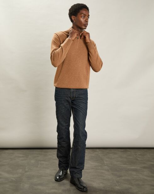 Pull en Laine & Cachemire Camionneur chameau