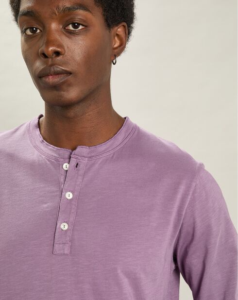 T-Shirt Henley Ls violette