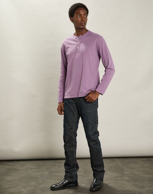T-Shirt Henley Ls violette