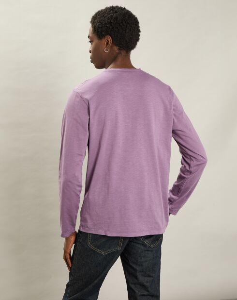 T-Shirt Henley Ls violette