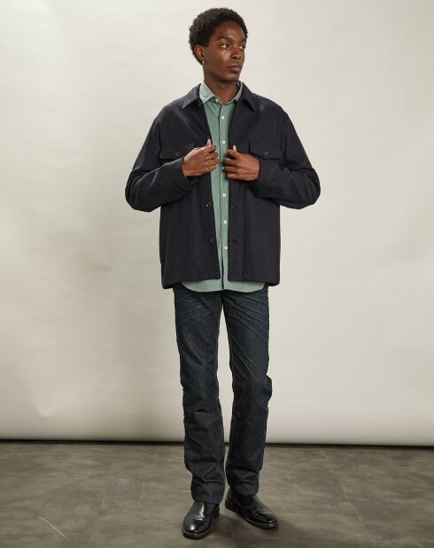 Veste 100% Laine Jour marine