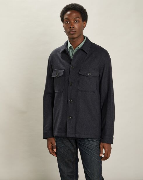 Veste 100% Laine Jour marine