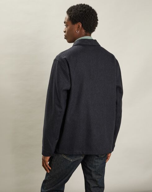 Veste 100% Laine Jour marine