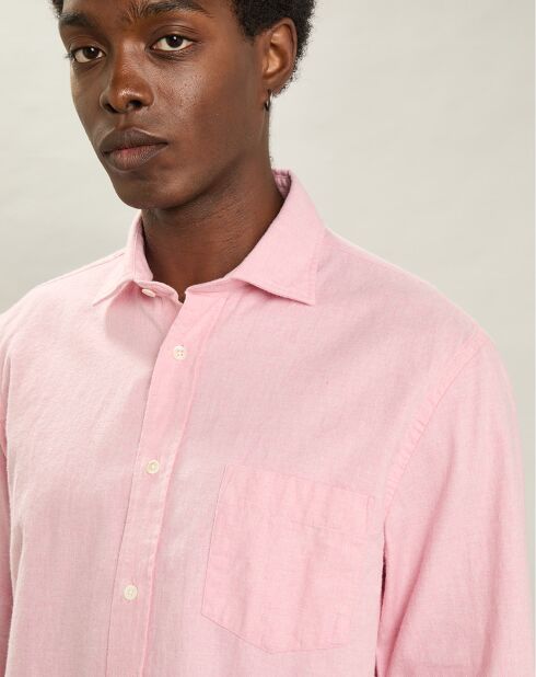 Chemise en Flanelle regular Paul rose