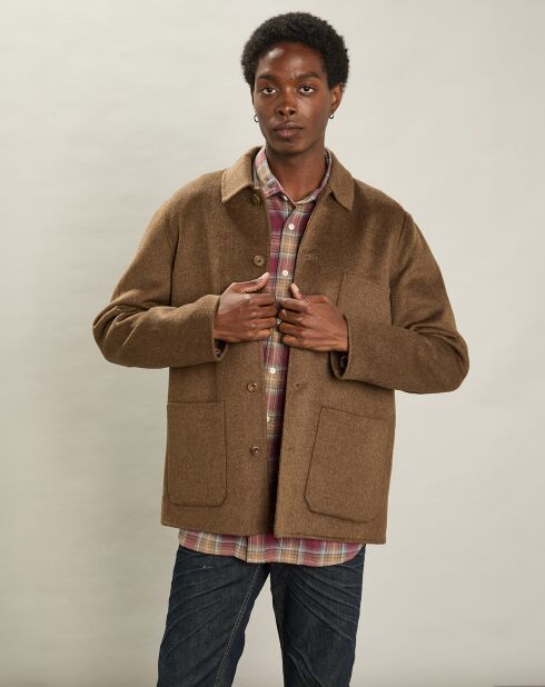 Veste en Laine mélangée Geai brun