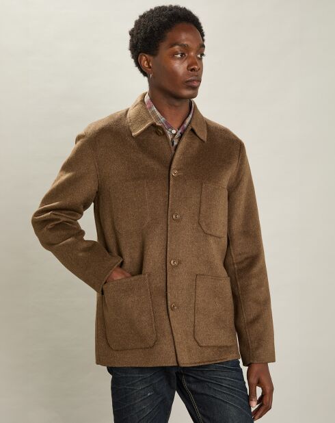 Veste en Laine mélangée Geai brun