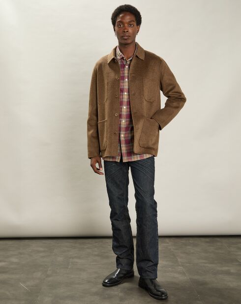 Veste en Laine mélangée Geai brun