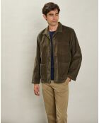 Veste en Velours côtelé Poiré olive noire