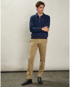 Sweat Polo à Fermeture Éclair indigo