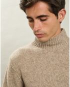 Pull en Yack, Alpaga & Laine Col Roulé naturel