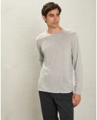 T-Shirt Équipage Léger à Manches Longues gris chiné