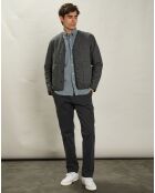 Veste en Laine mélangée Mandrin flanelle gris