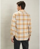 Chemise en Flanelle regular Paul jaune/gris