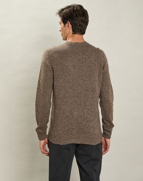 Pull 100% Laine Équipage Sans Couture champignon