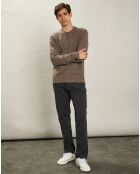 Pull 100% Laine Équipage Sans Couture champignon
