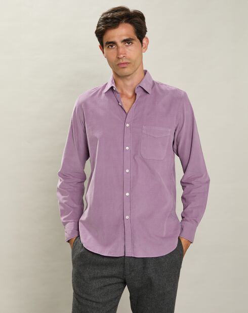 Chemise en Velours Milleraies Tempête Pat violette