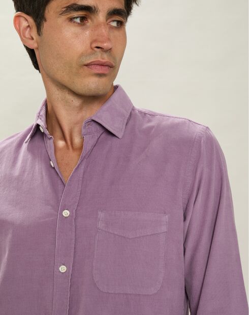 Chemise en Velours Milleraies Tempête Pat violette