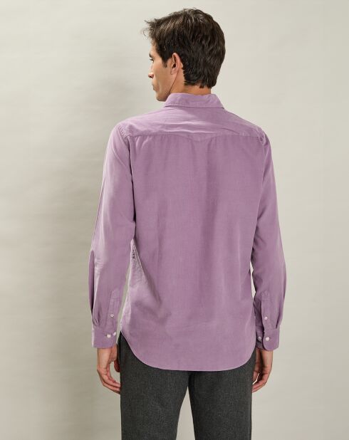 Chemise en Velours Milleraies Tempête Pat violette