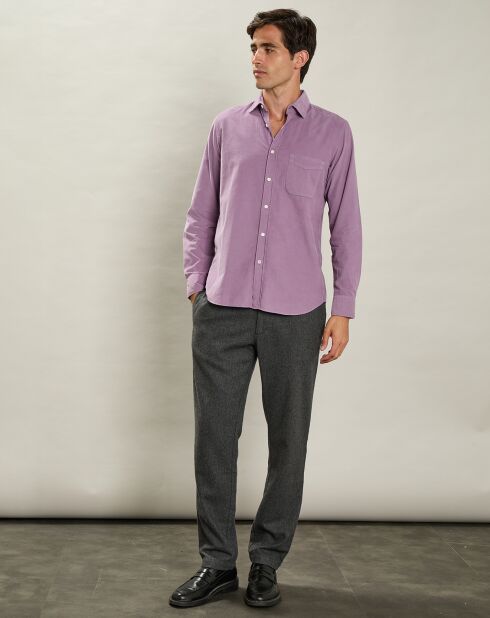 Chemise en Velours Milleraies Tempête Pat violette