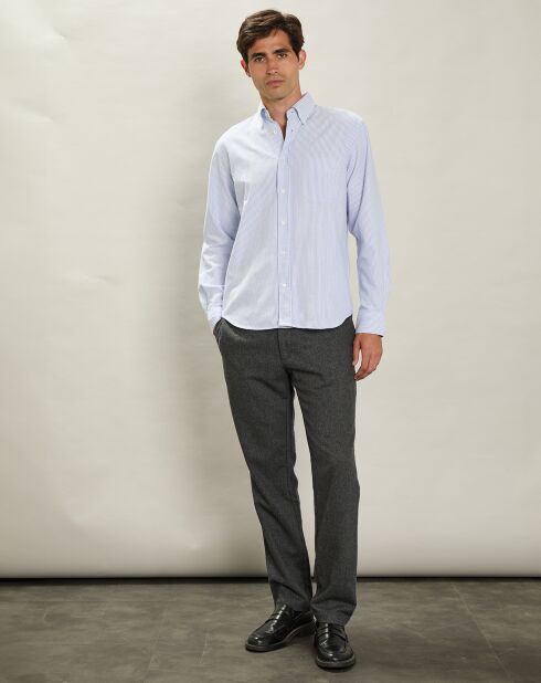 Pantalon en Laine mélangée Pétrolier flanelle gris