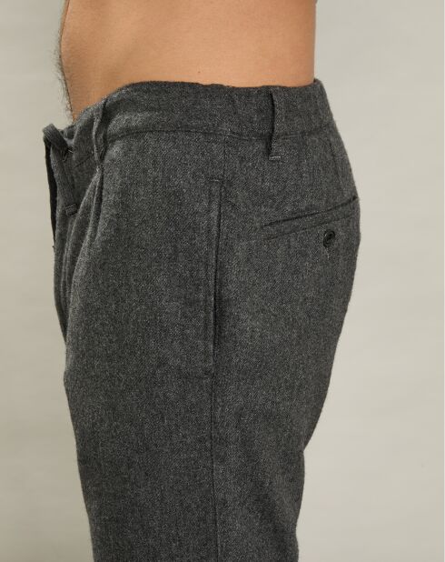 Pantalon en Laine mélangée Pétrolier flanelle gris